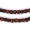 Dark Inlaid Sandalwood Mala Beads (8mm)