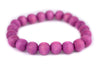 Magenta Wood Bracelet (10mm)