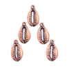Copper Cowrie Shell Charms (Set of 5)