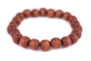 Light Brown Wood Bracelet (10mm)