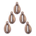 Antiqued Brass Cowrie Shell Charms (Set of 5) - The Bead Chest