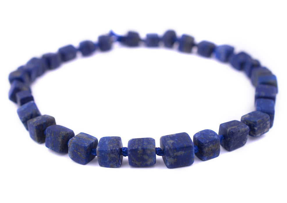 Lapis Lazuli Cube Beads (8-15mm) - The Bead Chest