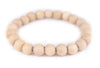 Cream Wood Bracelet (10mm)
