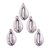 Silver Cowrie Shell Charms (Set of 5)