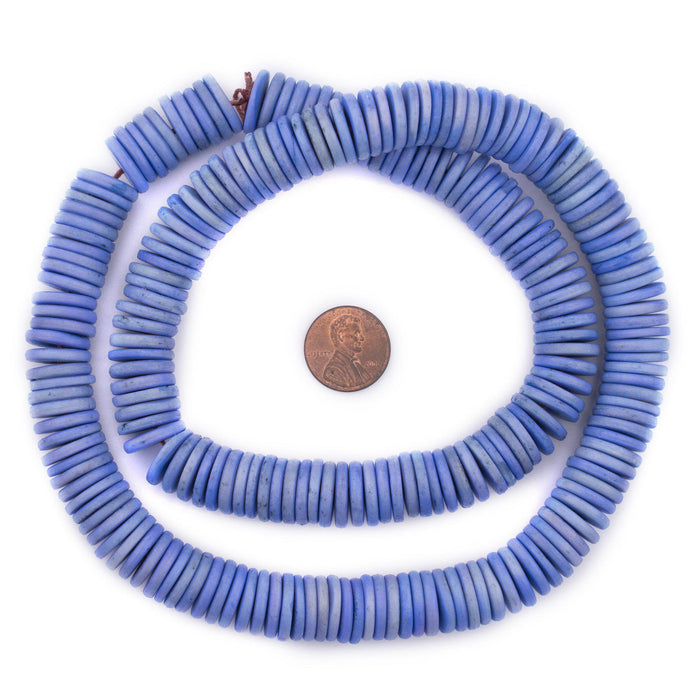 Carolina Blue Bone Button Beads (14mm) - The Bead Chest