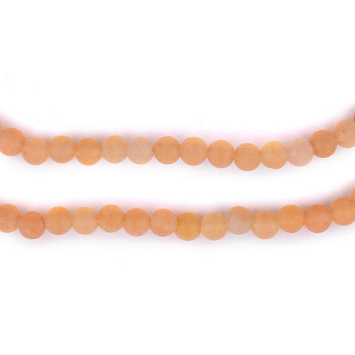 Matte Round Orange Aventurine Beads (4mm) - The Bead Chest