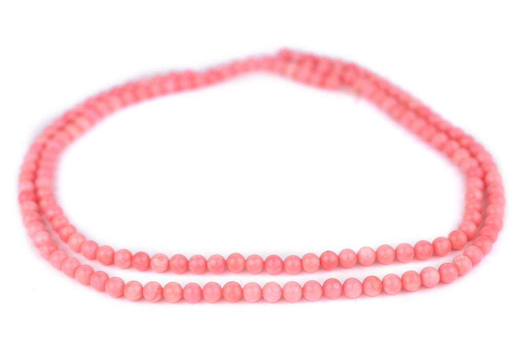 Round Red Coral Beads (5mm) - The Bead Chest