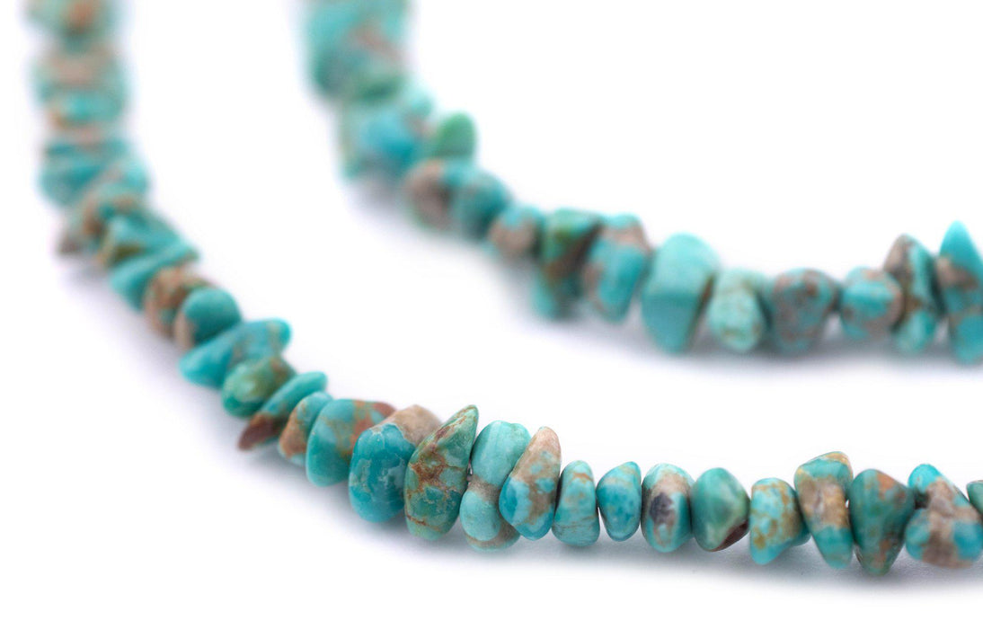 Blue Aqua Turquoise Chip Beads (4-6mm) - The Bead Chest