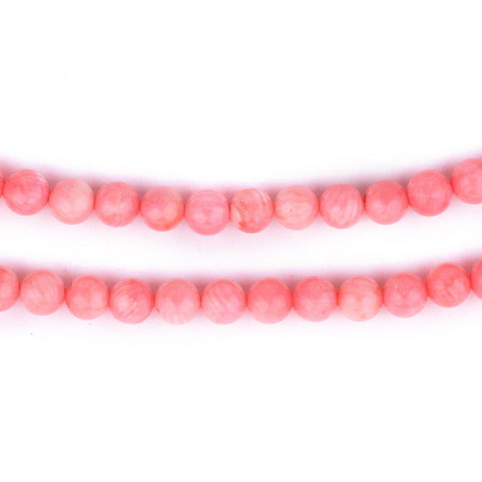 Round Pink Coral Beads (6mm) - The Bead Chest