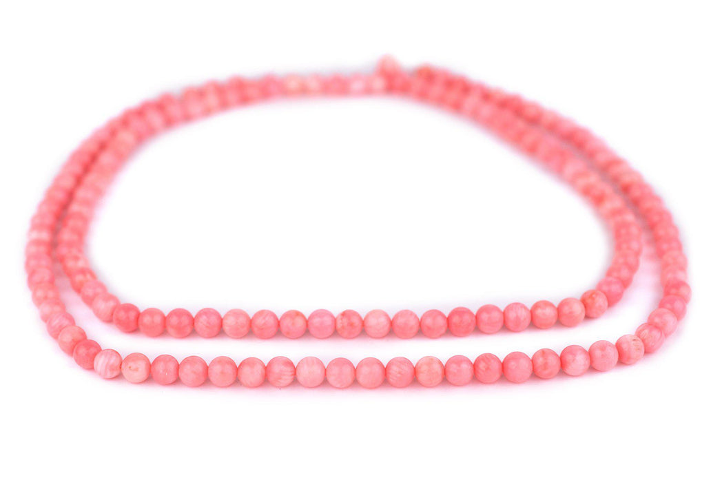 Round Pink Coral Beads (6mm) - The Bead Chest