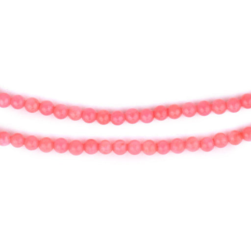 Round Pink Coral Beads (4mm) - The Bead Chest