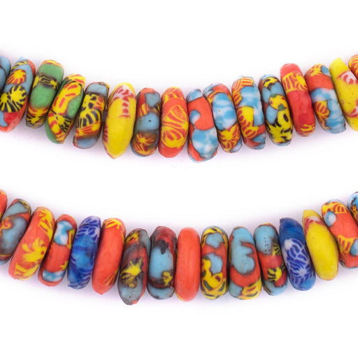 Anum Medley Fused Rondelle Recycled Glass Beads (12mm)