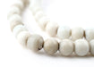 Vintage White Round Padre Beads (8mm) - The Bead Chest