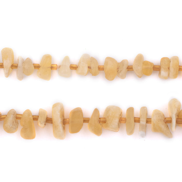 Matte Yellow Sliced Calcite Beads (3-7mm) - The Bead Chest