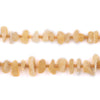 Matte Yellow Sliced Calcite Beads (3-7mm)