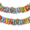 Safari Fused Rondelle Recycled Glass Beads (11mm)