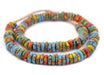 Safari Fused Rondelle Recycled Glass Beads (11mm) - The Bead Chest