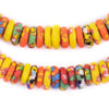 Accra Medley Fused Rondelle Recycled Glass Beads (12mm)
