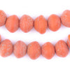 Opaque Orange Ancient Style Bicone Java Glass Beads (15mm)
