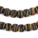 Black & Yellow Antique Venetian Rattlesnake Trade Beads #10507 - The Bead Chest