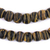 Black & Yellow Antique Venetian Rattlesnake Trade Beads #10507