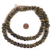 Black & Yellow Antique Venetian Rattlesnake Trade Beads #10507 - The Bead Chest