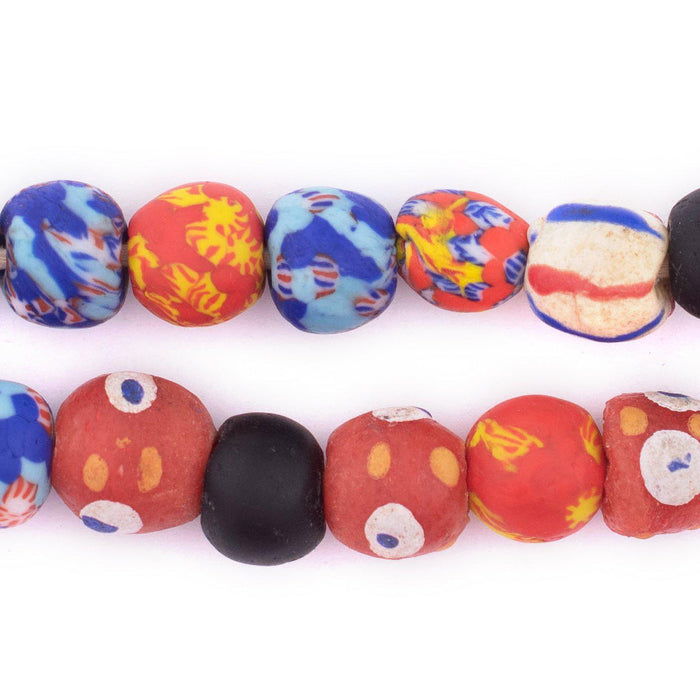 Krobo & Fused Recycled Medley Glass Beads - The Bead Chest
