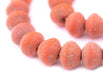 Opaque Orange Ancient Style Bicone Java Glass Beads (15mm) - The Bead Chest