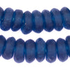 Jumbo Dark Aqua Rondelle Recycled Glass Beads (20mm)