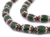 Dark Green Java Chevron Beads (16x10mm) - The Bead Chest