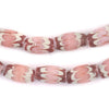 Pink Java Chevron Beads (16x10mm)