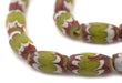 Lime Green Java Chevron Beads (16x10mm) - The Bead Chest