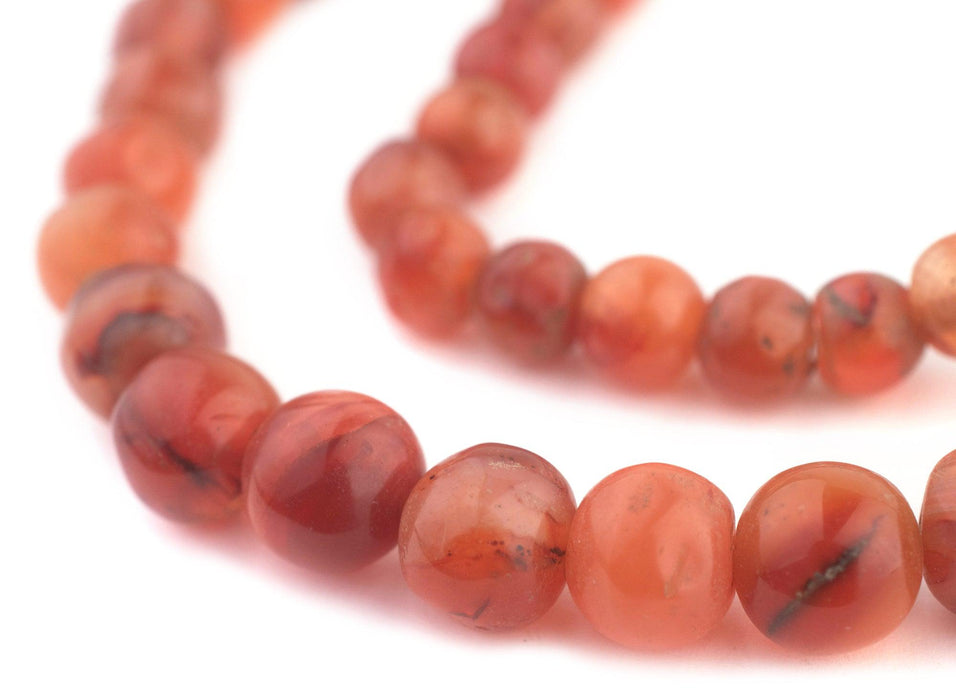Graduated African Carnelian Beads (8-14mm) - The Bead Chest