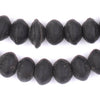 Black Ancient Style Bicone Java Glass Beads (15mm)