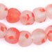 Speckled Neon Red Recycled Glass Beads (18mm) - The Bead Chest