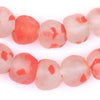 Speckled Neon Red Recycled Glass Beads (18mm)