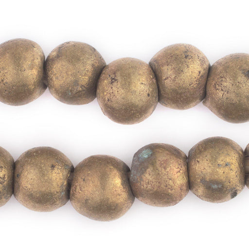 Nigerian Brass Globe Beads (14mm) - The Bead Chest