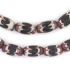 Black Java Chevron Beads (16x10mm)