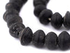 Black Ancient Style Bicone Java Glass Beads (15mm) - The Bead Chest