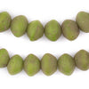 Lime Green Ancient Style Bicone Java Glass Beads (15mm)