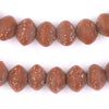 Honey Brown Ancient Style Bicone Java Glass Beads (15mm)