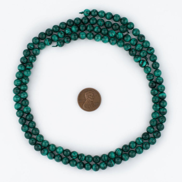 Round Malachite Beads (6mm) - The Bead Chest