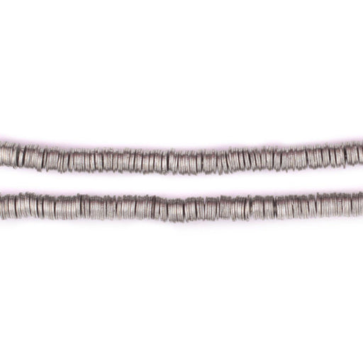 Antique Silver Flat Disk Heishi Beads (4mm)