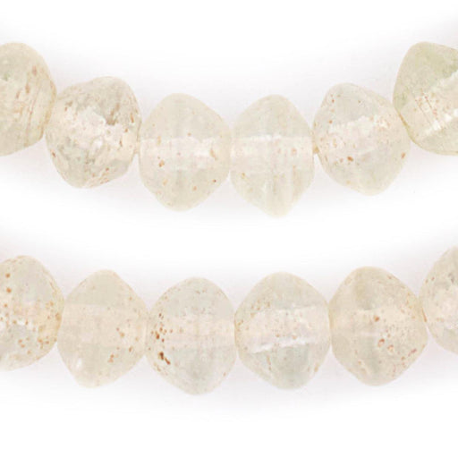 Clear Ancient Style Bicone Java Glass Beads (15mm) - The Bead Chest