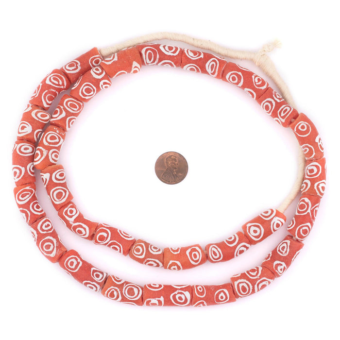 Red Krobo Eye Beads - The Bead Chest