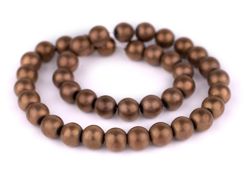Bronze Round Hematite Beads (10mm) - The Bead Chest