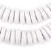 White Ashanti Glass Saucer Beads (18mm) - The Bead Chest