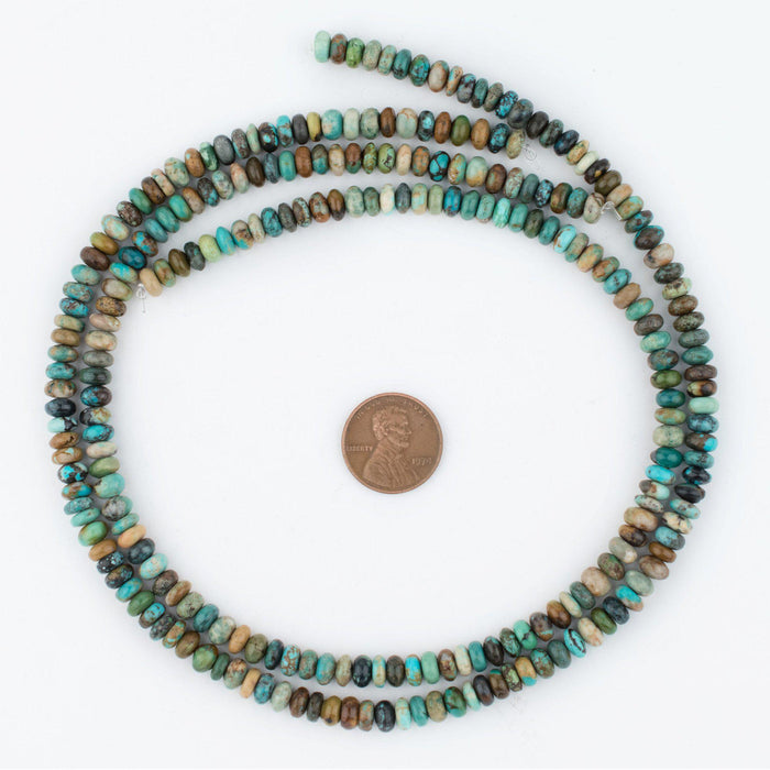 Green Turquoise Rondelle Beads (6mm) - The Bead Chest