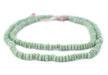 Pastel Turquoise Green Java Glass Donut Beads (6mm) - The Bead Chest