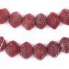 Crimson Red Ancient Style Bicone Java Glass Beads (15mm)